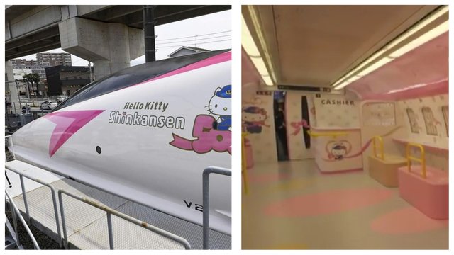 Gerbėjai netveria džiaugsmu: Japonijoje paleistas „Hello Kitty“ greitasis traukinys