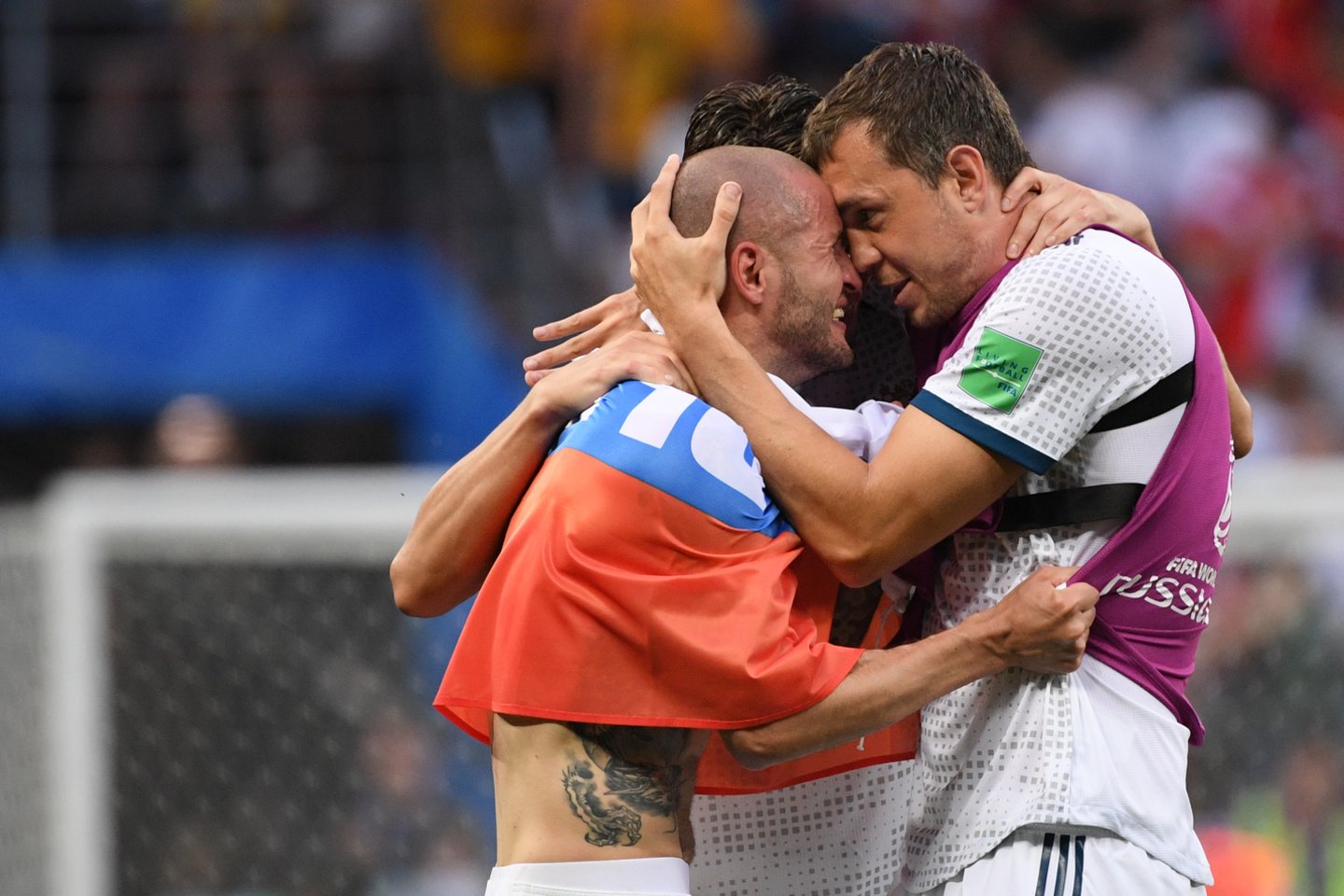 Rusija žengė į pasaulio čempionato ketvirtfinalį.<br> AFP/Scanpix nuotr.