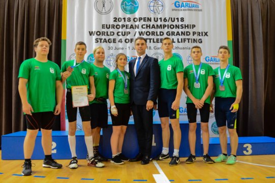 Lietuvių sėkmė Europos jaunių svarsčių kilnojimo čempionate