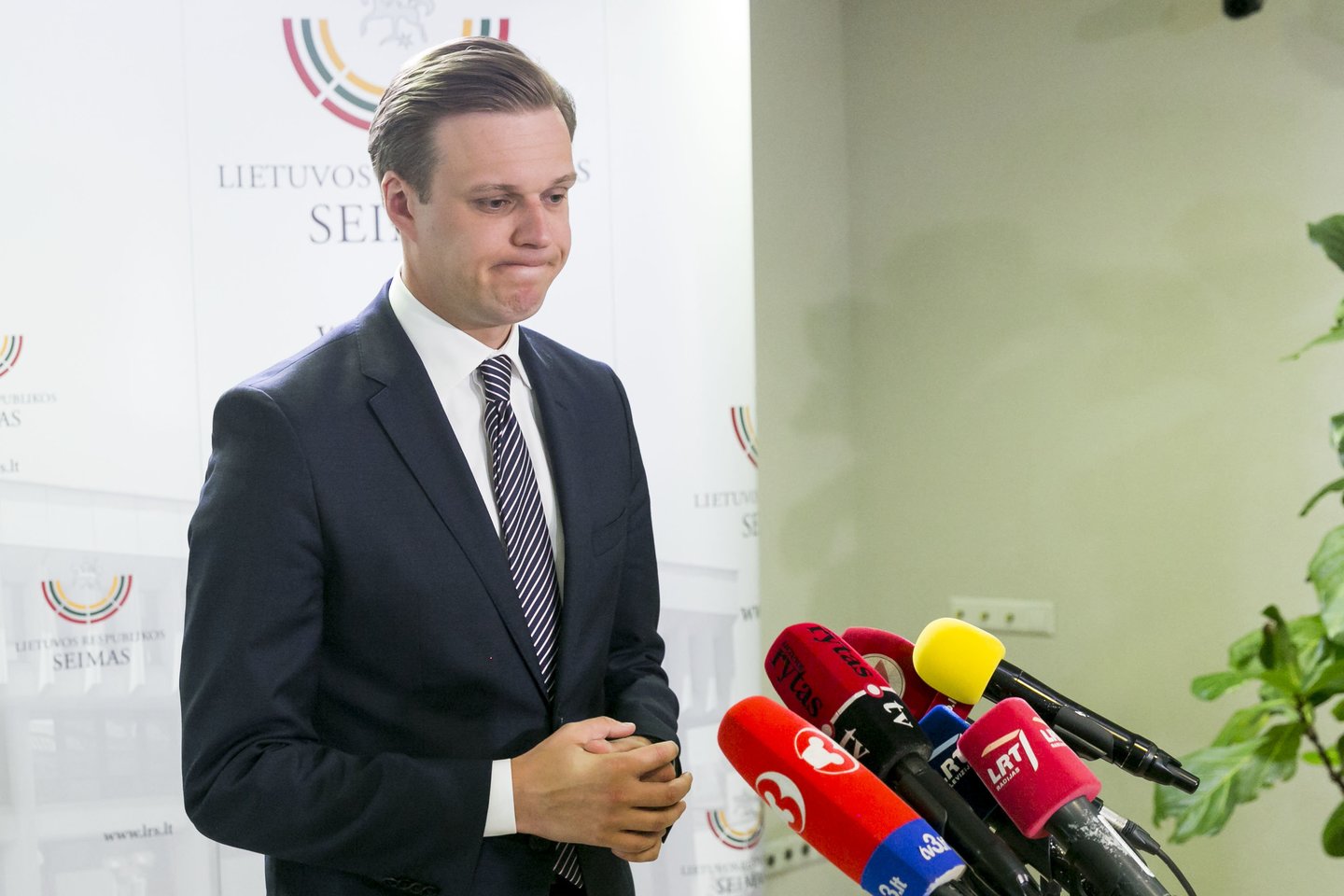Konservatorių vadovas G.Landsbergis dramatiškai piešė padėtį Lietuvoje.<br>T.Bauro nuotr.