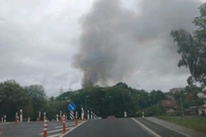 Justiniškėse užsidegė apleistas pastatas