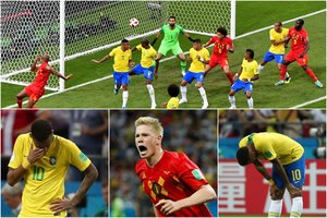 Ketvirtfinalio puošmena: veržlūs belgai eliminavo futbolo stebukladarius brazilus