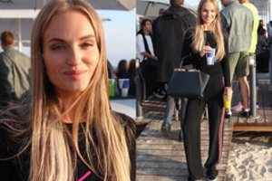 Gintarė Gurevičiūtė Palangoje kaustė praeivių dėmesį