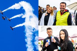 Oro akrobatų šou Palangoje pritraukė ir seniai matytą Ugnę Skonsmanaitę