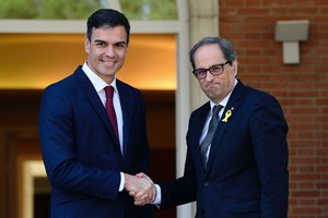 Ispanijos ir Katalonijos lyderiai susitiko spręsti nesutarimų dėl regiono atsiskyrimo