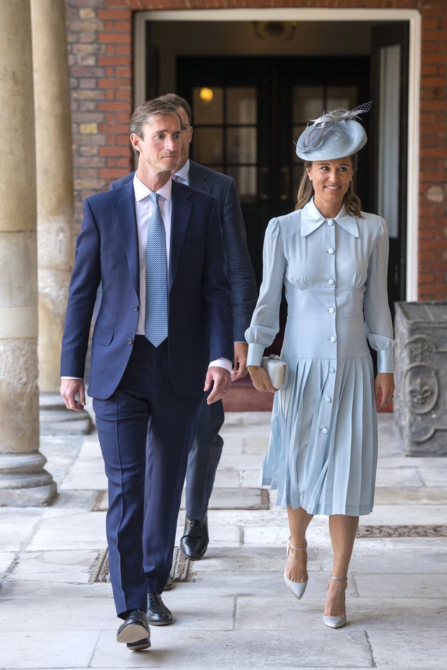 Catherine sesė Pippa Middleton ir jos vyras Jamesas Matthews.<br> AP nuotr.