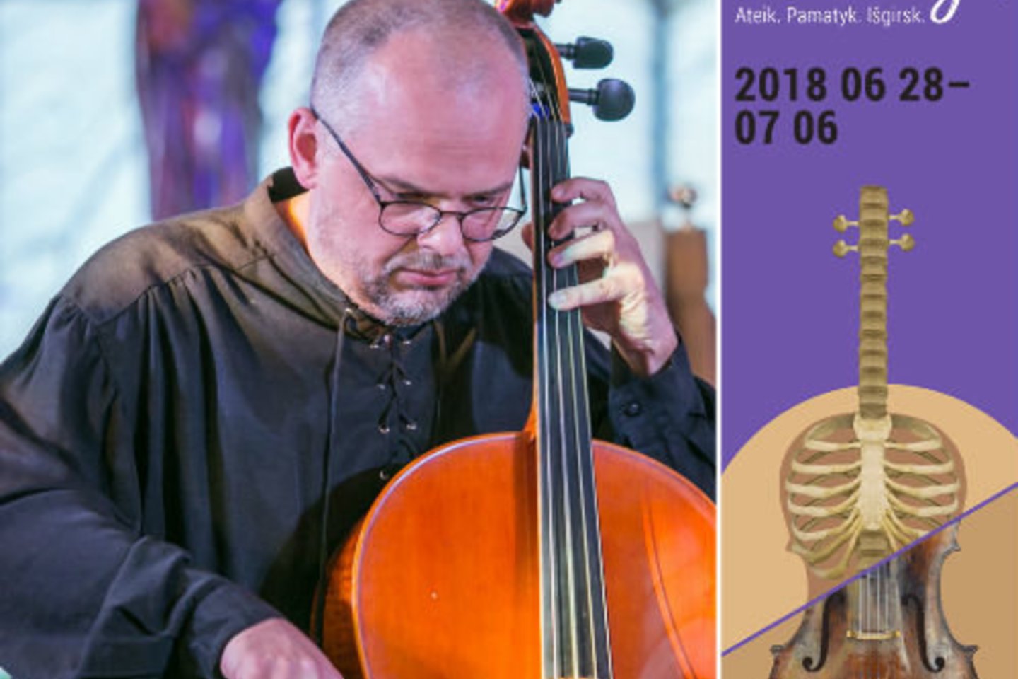  Tarptautinės violončelės akademijos siela M.Bačkus.<br> Organizatorių nuotr.