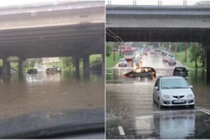 Vilnių nusiaubė galinga liūtis: gelbėtojai dirbs visą naktį