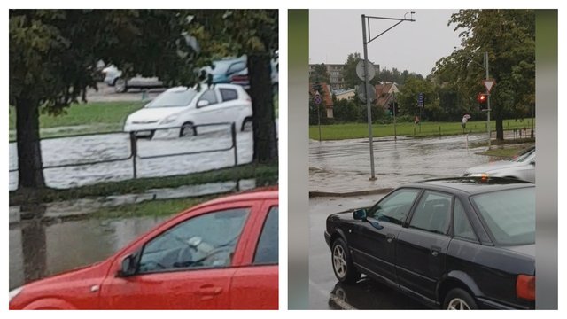 Vilniaus gatvės skendo liūties vandenyje – įvardijo vietas, kuriose situacija blogiausia