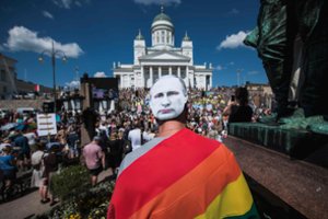 Susitikimo Helsinkyje išvakarės: masiniai protestai ir gluminantys Donaldo Trumpo žodžiai