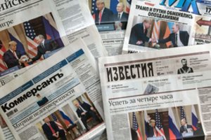 Rusijos žiniasklaida šlovina Vladimirą Putiną: „Prieš jį Donaldas Trumpas visiškai nublanko“