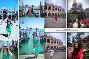 Monika Falcon su mama Giulija Venecijoje spindėjo su ta pačia suknele