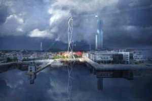 Amsterdamo architektai stebina pasaulį – per savo miestą nudriekė lynų kelią