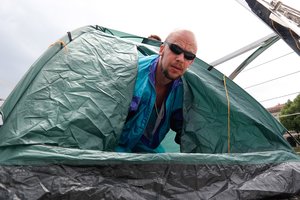 Vidas Bareikis atskleidė, per kiek laiko festivalyje pasistato palapinę