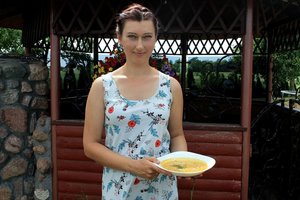 Šeimininkės vizitinė kortelė – ypatinga morkų sriuba. Vyrai valgo, net ausys linksta