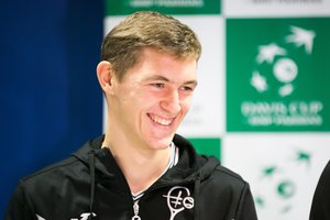 Tenisininkas T. Babelis Prezidento taurėje startavo pergalingai