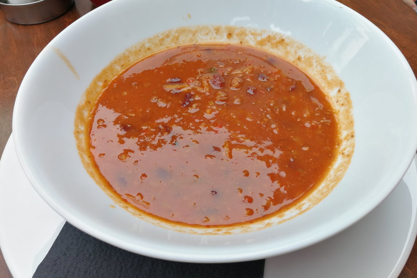  Palanga, „Vandenis“. Meksikietiška sriuba.<br> Nuotr. iš „Riebus katinas“.