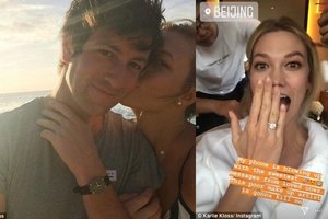 D. Trumpo giminaite tapsianti Karlie Kloss parodė įspūdingą sužadėtuvių žiedą