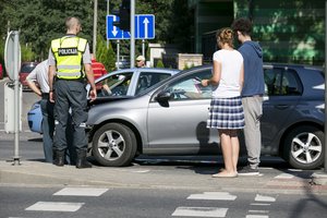 Per avariją Vilniuje susidūrė 4 automobiliai