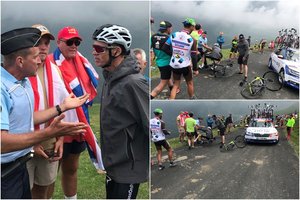 Visiškas absurdas „Tour de France“ lenktynėse – policininkas sustabdė žvaigždę