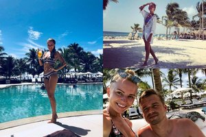 Per medaus mėnesį Ryčio Žvagulio žmona rodo pavydėtiną figūrą