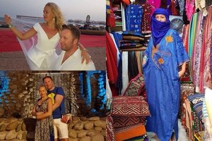 Per pasakišką medaus mėnesį Elena Puidokaitė-Atlanta puošėsi ir vestuviniu kostiumu