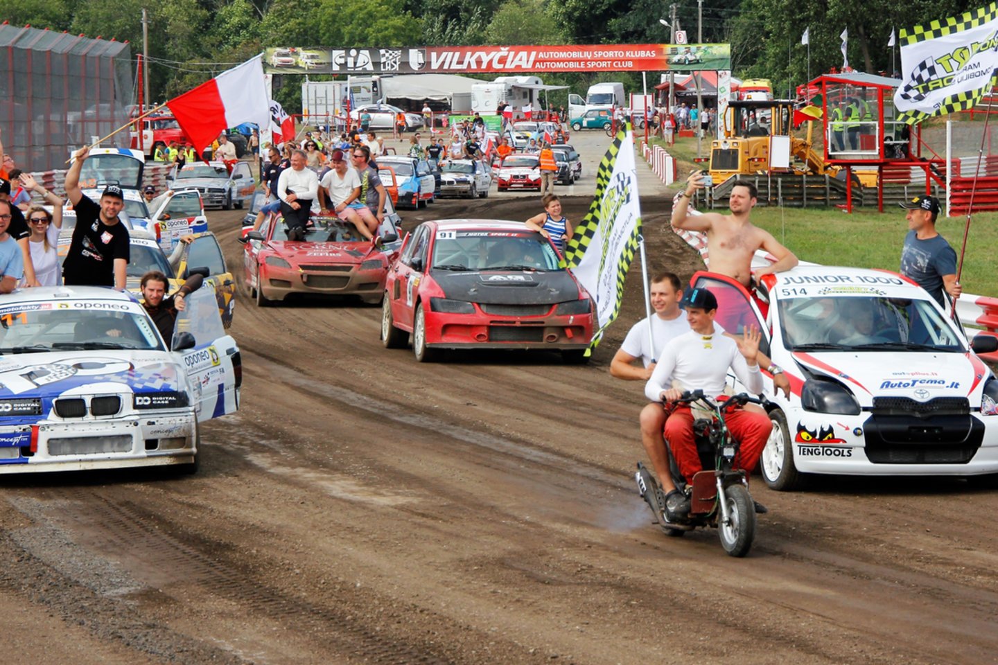  Baltijos šalių, Lenkijos ir Lietuvos ralio kroso čempionatų antrojo etapo akimirkos.<br> Organizatorių nuotr.
