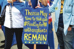 Beveik 400 tūkst. britų jau pasirašė reikalavimą surengti referendumą dėl „Brexit“ sąlygų