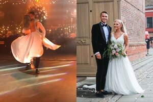 Filmą primenantis Martyno Kavaliausko ir jo žmonos vestuvinis šokis gniaužia kvapą