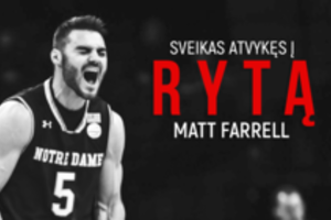 Vilniaus „Rytą“ papildžiusiam amerikiečiui – Lino Kleizos pagyros