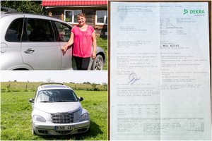 Automobilį iš Vokietijos nusipirkusi vilnietė po akibrokšto „Regitroje“ liko be žodžių