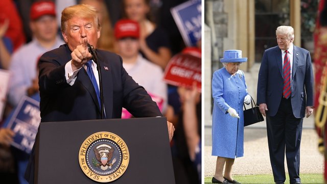 Donaldas Trumpas prakalbo apie jo ir karalienės susitikimą: žėrė kaltinimus