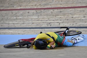 Treko dviratininkė O. Baleišytė papuolė į dviračių griūtį