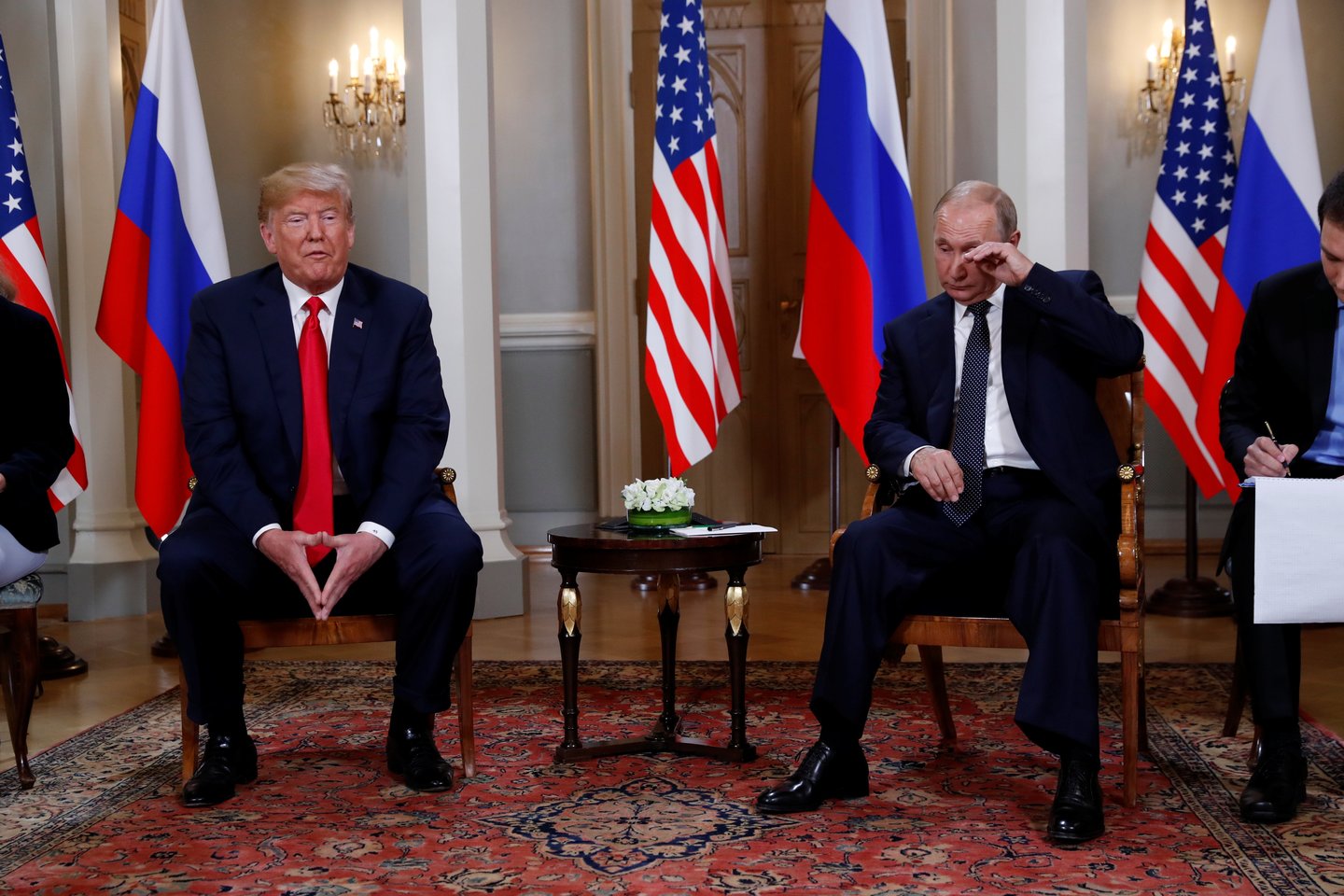 Praėjusį mėnesį įvyko JAV ir Rusijos viršūnių susitikimas. Jame Vladimiras Putinas Donaldui Trumpui pateikė ilgą sąrašą prašymų ir pasiūlymų ginklų kontrolės tema. <br>Reuters/Scanpix nuotr.