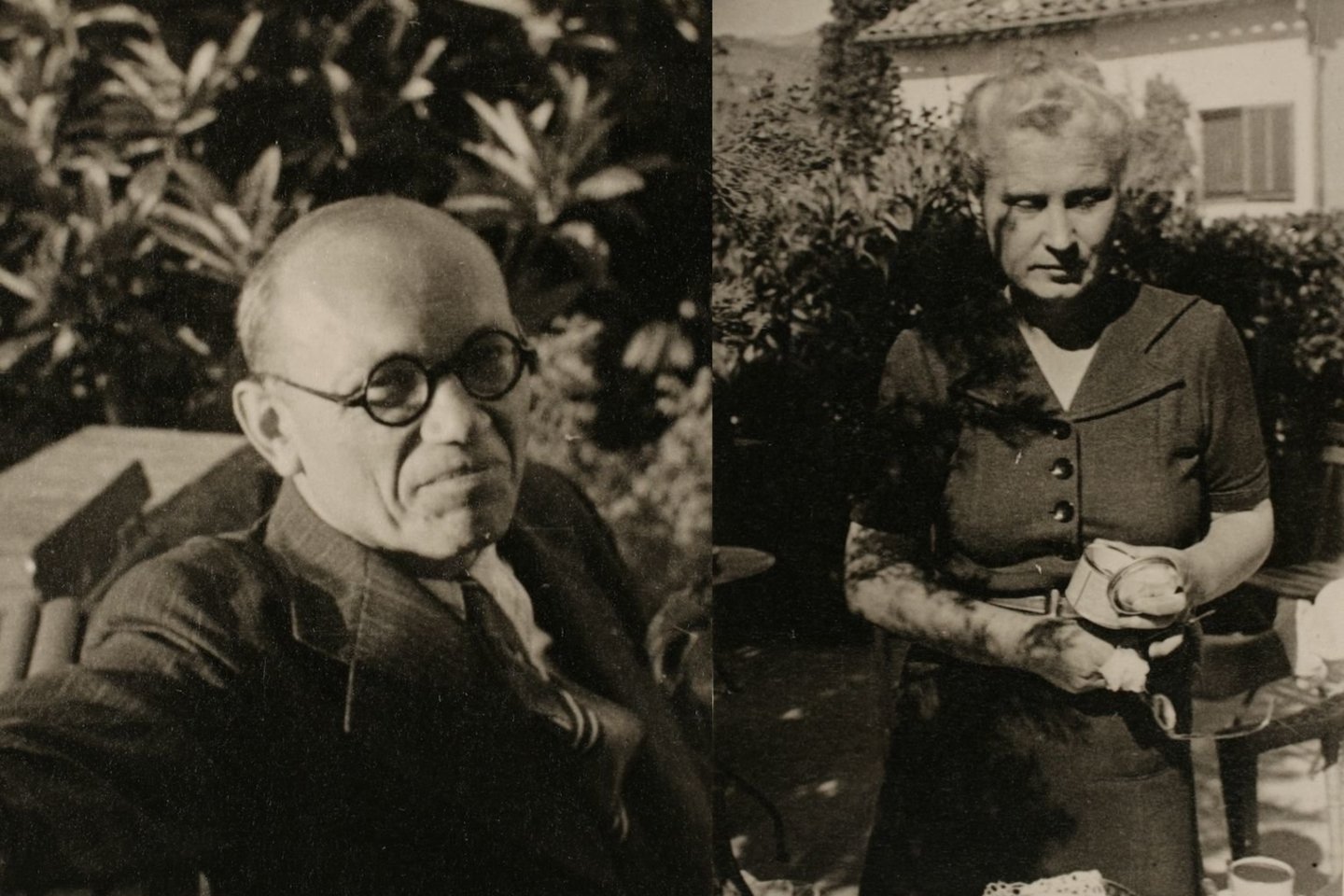 Petras Klimas ir Bronislava Klimienė šeimos viloje „Svėdasai“. Prancūzija, Grasas. 1942 m.<br> Lietuvos ypatingojo archyvo nuotr.