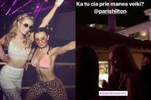 Užfiksavo glamūriniame Ibisos renginyje vakarojančią Paris Hilton