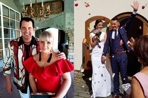 Bičiulių vestuvėse blizgėjo Ryčio Cicino mylimoji Neringa