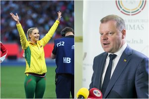 Premjeras pasveikino ieties metikę L. Jasiūnaitę su iškovotu bronzos medaliu
