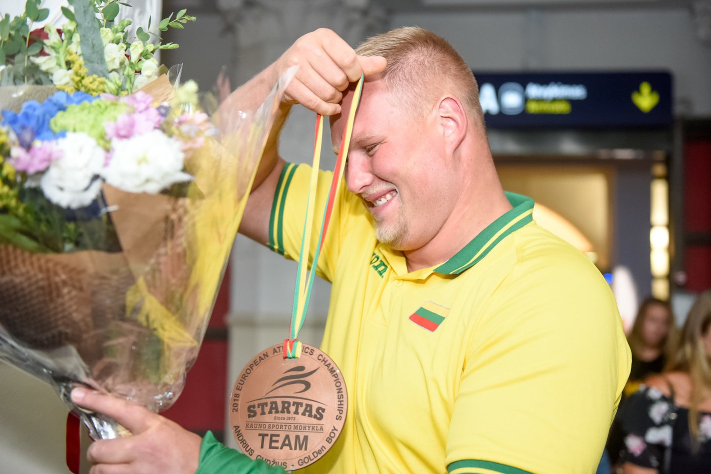  A.Gudžius į Lietuvą parvežė Europos čempionato auksą.<br> D.Umbraso nuotr.