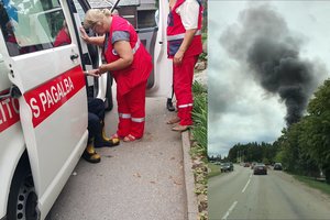  Prie HBH pramogų komplekso kilo didelis gaisras, yra sužeistų