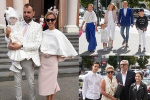 Jogaila ir Indrė Morkūnai ypatingoje vietoje pakrikštijo pirmagimę