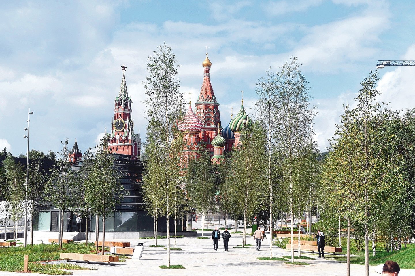 Zariadjės parkas, dėl kurio kyla problemų, visai greta Kremliaus.<br>„Sputnik“/„Scanpix“ nuotr.