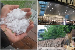 Lietuvą kapojo kruša: siautė škvalas, Kaune skendo „Mega“, Sporto halė, slinko nuošliaužos