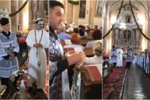 Žinomų aktorių provokacija bažnyčioje įsiutino tikinčiuosius: V. Cololo turi atkirtį