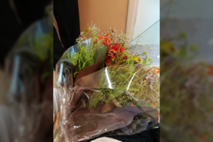 Užsukusi į polikliniką su gėlėmis spruko iš ten raudonuodama iš gėdos