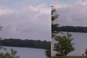 Virš ežero pakibęs NSO sukėlė sumaištį