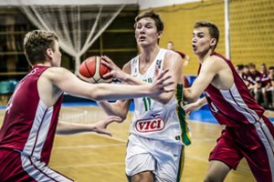 Lietuvos 16-mečiai finišavo skambia nata – sutriuškino Latvijos bendraamžius