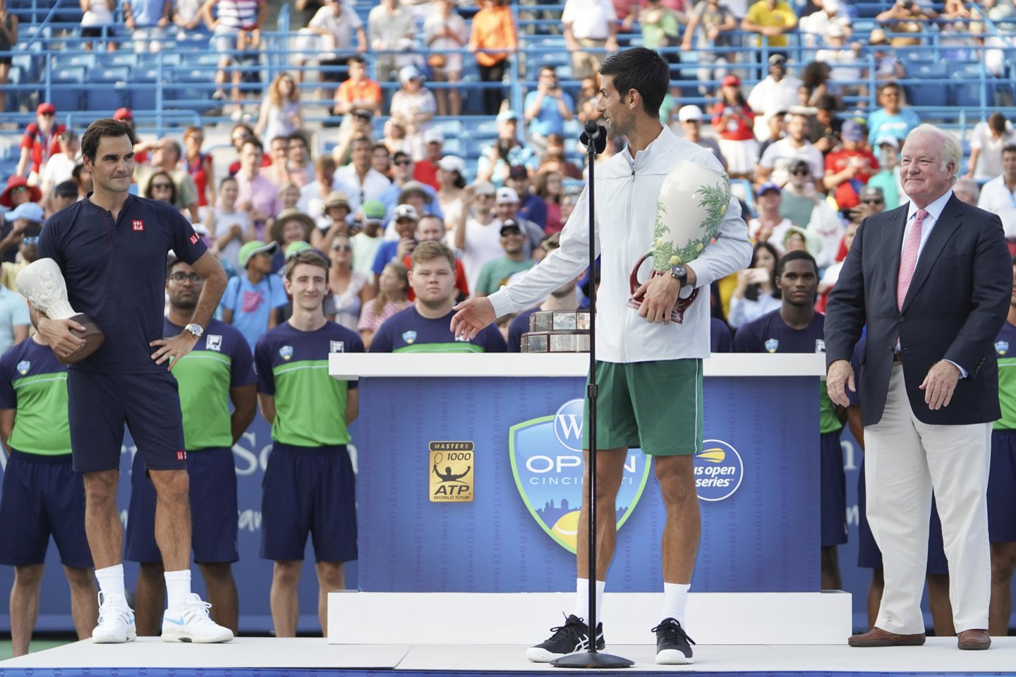  Novakas Džokovičius įveikė Roger Federerį<br> AP nuotr.