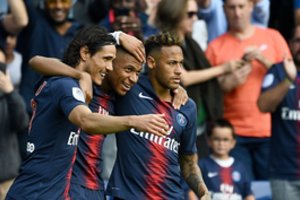 Prancūzijoje „Paris Saint Germain“ pergalę vėl lėmė klubo žvaigždžių įvarčiai