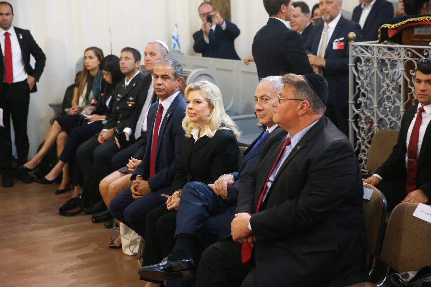 Į susitikimą su Izraelio ministru pirmininku B. Netanyahu atvyko apie 300 žmonių, teigė Lietuvos žydų bendruomenės pirmininkė Faina Kukliansky.<br> R.Danisevičiaus nuotr.